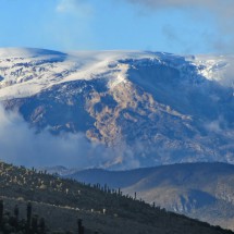 Nevado del Ruiz seen from the Termas del Cañon